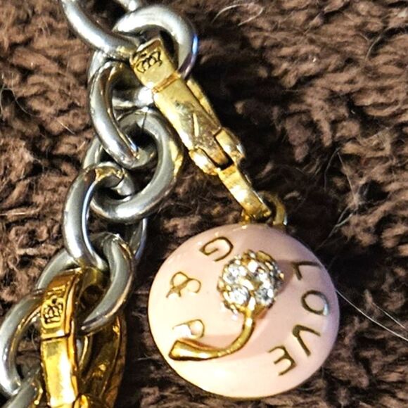 Retired Juicy Couture Bling Open & Close Locket Pink Cupcake Charm Bracelet Love - Picture 3 of 6
